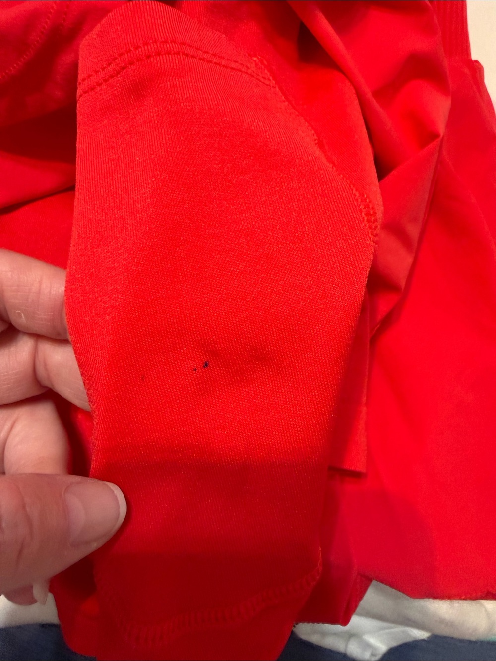 JoyLab Red High-Waist Athletic Shorts with Wide Ribbed Waistband - Picture 6 of 7
